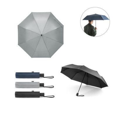CIMONE. Telescopic umbrella in recycled polyester (100 rPET) 190T pongee with automatic opening